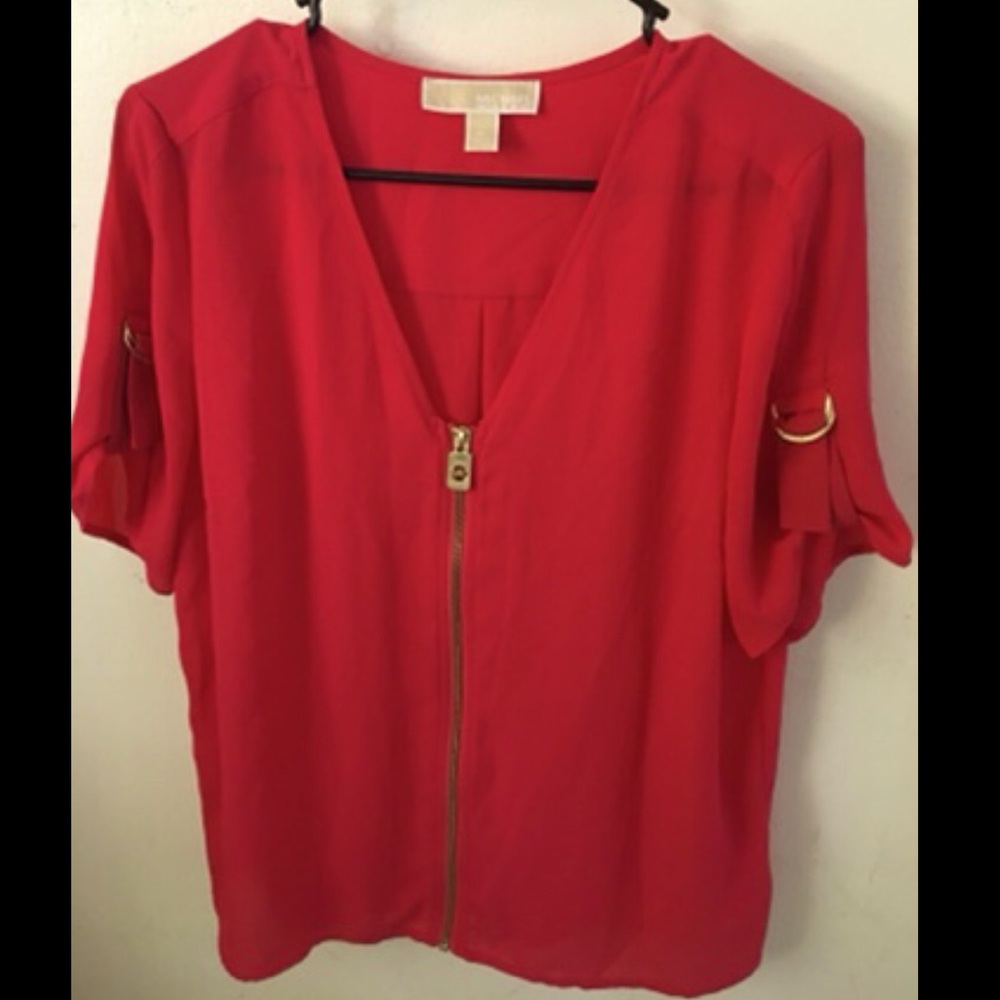 Michael Kors vibrant pink blouse only worn once